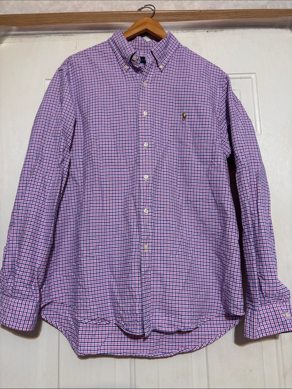 Ralph Lauren Purple & Blue Check Cotton Button-Down Shirt